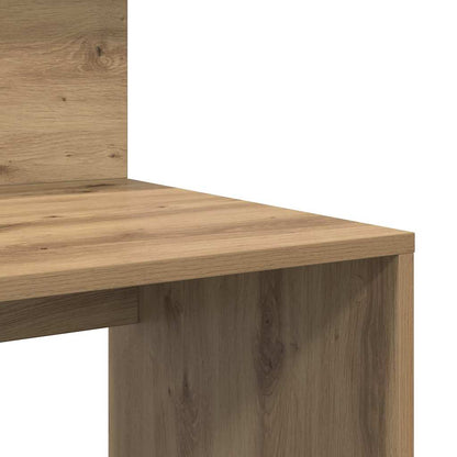 Schreibtisch mit Stauraum Eiche handwerklich 90 x 48 x 101,5 cm