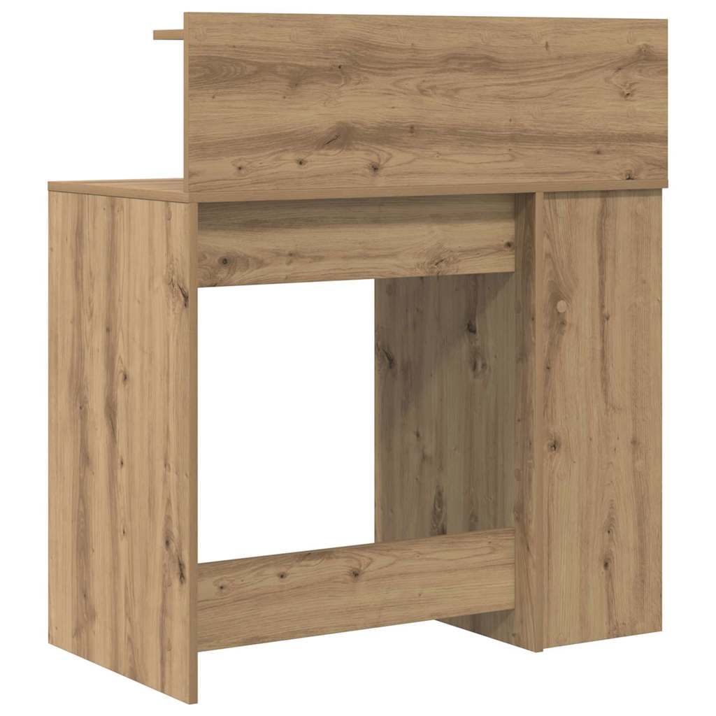 Schreibtisch mit Stauraum Eiche handwerklich 90 x 48 x 101,5 cm