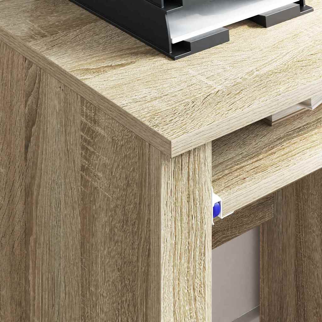 Tisch mit Rollen Sonoma-Eiche 91 x 50 x 77 cm Holzwerkstoff