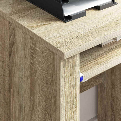 Tisch mit Rollen Sonoma-Eiche 91 x 50 x 77 cm Holzwerkstoff