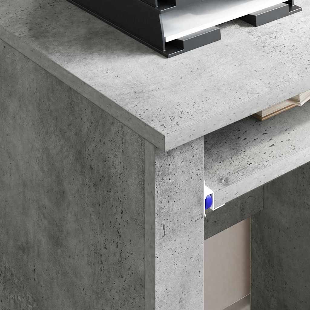 Tisch mit Rollen Beton Eiche 91 x 50 x 77 cm Holzwerkstoff