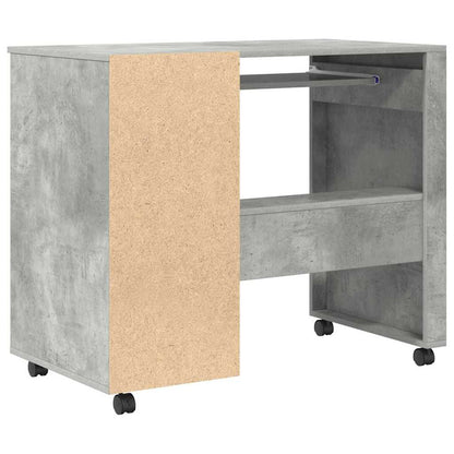 Tisch mit Rollen Beton Eiche 91 x 50 x 77 cm Holzwerkstoff