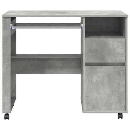 Tisch mit Rollen Beton Eiche 91 x 50 x 77 cm Holzwerkstoff