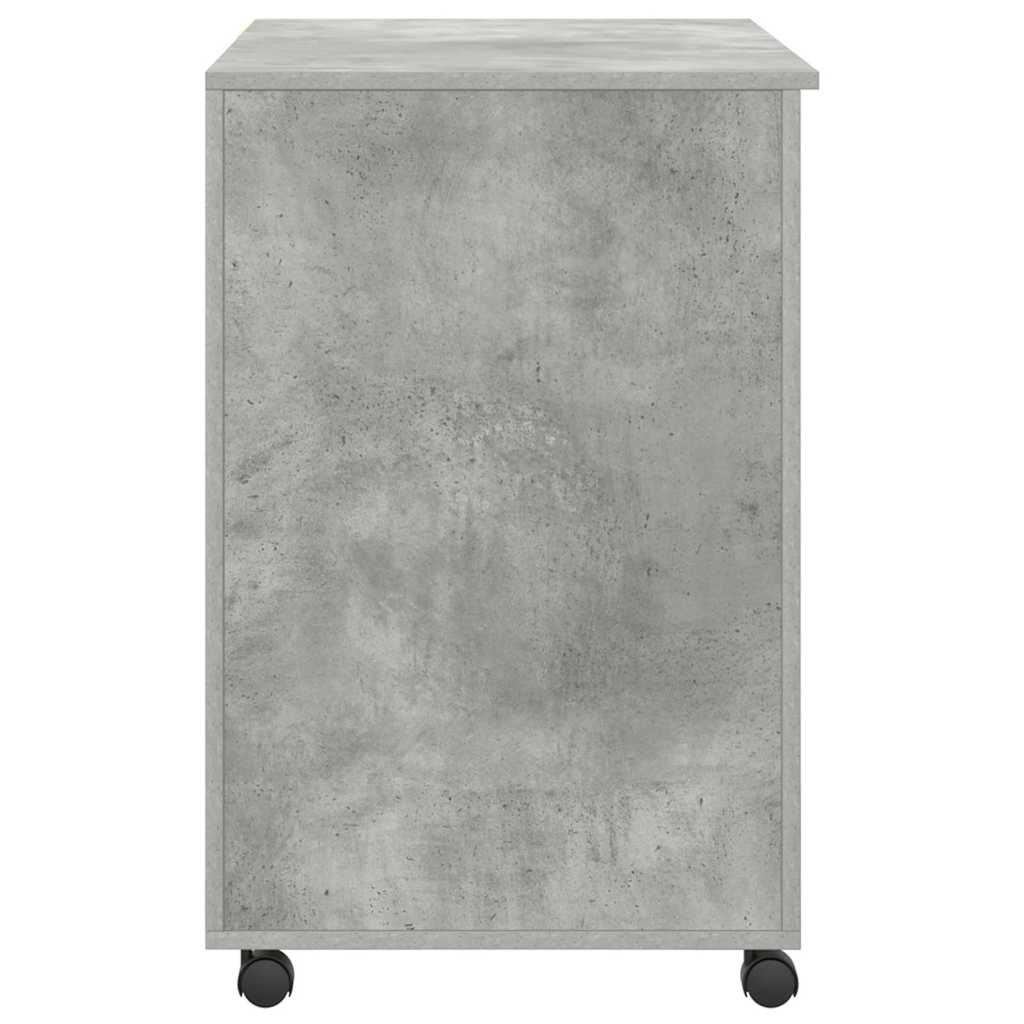 Tisch mit Rollen Beton Eiche 91 x 50 x 77 cm Holzwerkstoff