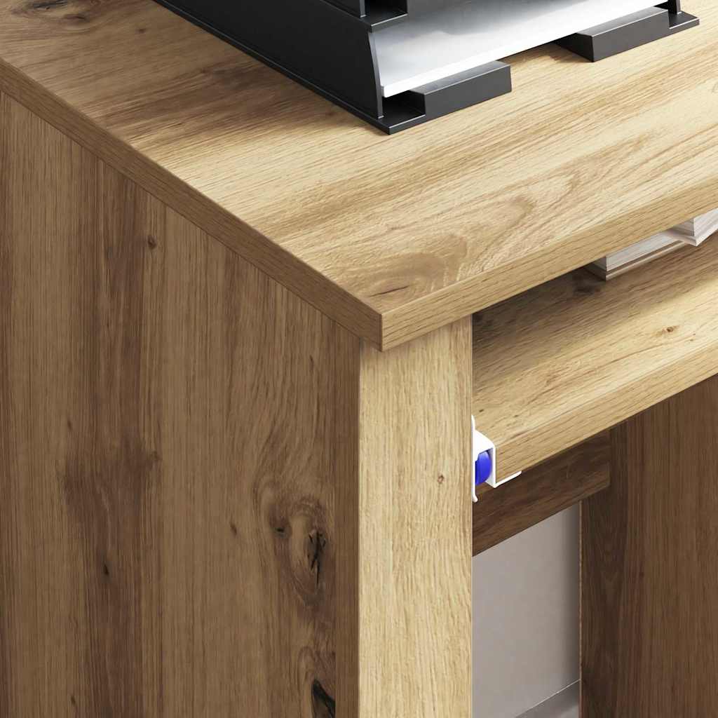 Tisch mit Rollen Artisan-Eiche 91 x 50 x 77 cm Holzwerkstoff