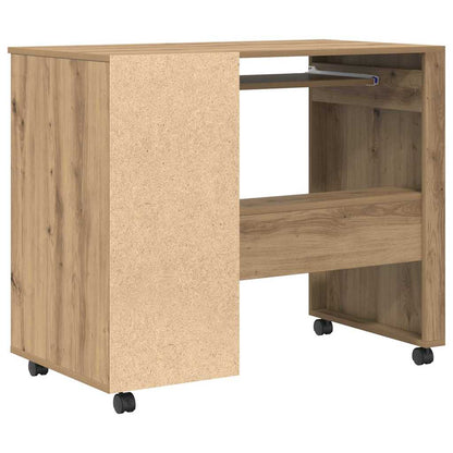 Tisch mit Rollen Artisan-Eiche 91 x 50 x 77 cm Holzwerkstoff