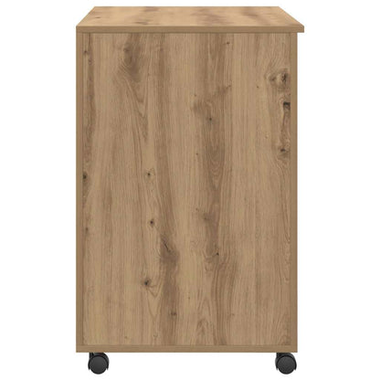 Tisch mit Rollen Artisan-Eiche 91 x 50 x 77 cm Holzwerkstoff