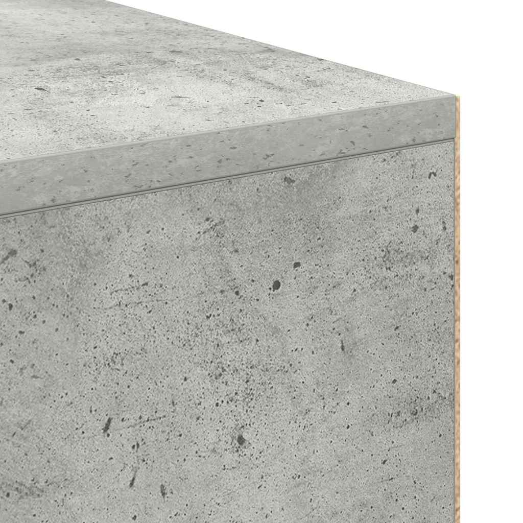 Schreibtisch mit Regal Betongrau 102 x 50 x 75 cm Holzwerkstoff