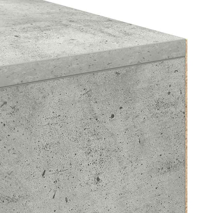 Schreibtisch mit Regal Betongrau 102 x 50 x 75 cm Holzwerkstoff
