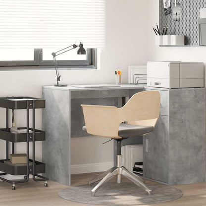 Schreibtisch mit Regal Betongrau 102 x 50 x 75 cm Holzwerkstoff