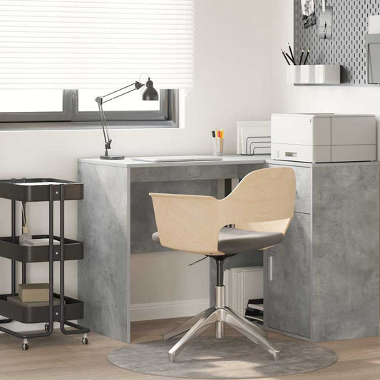 Schreibtisch mit Regal Betongrau 102 x 50 x 75 cm Holzwerkstoff