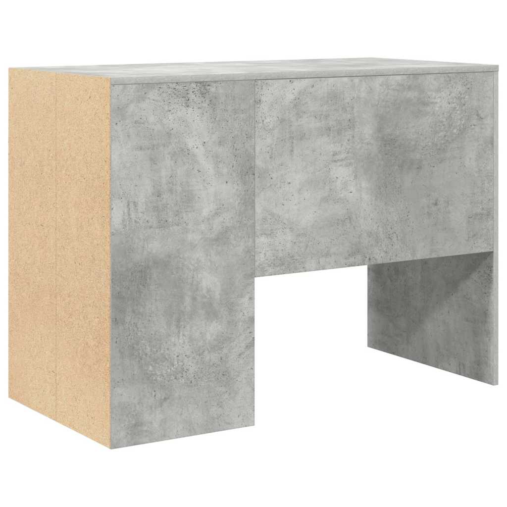 Schreibtisch mit Regal Betongrau 102 x 50 x 75 cm Holzwerkstoff