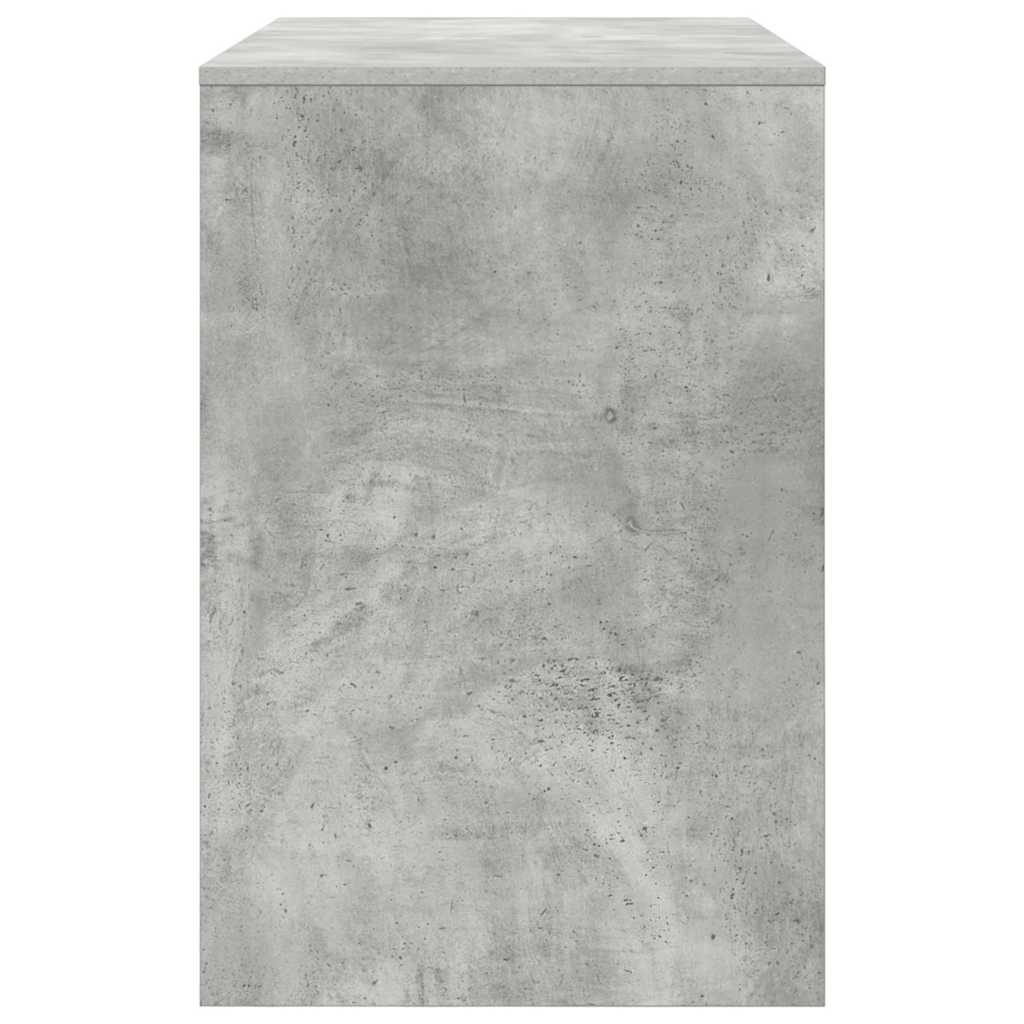 Schreibtisch mit Regal Betongrau 102 x 50 x 75 cm Holzwerkstoff