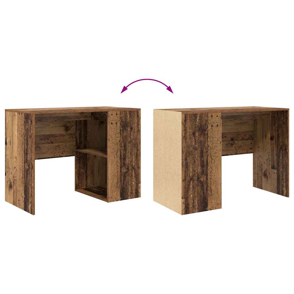 Schreibtisch mit Regal Altholz 102 x 50 x 75 cm Holzwerkstoff