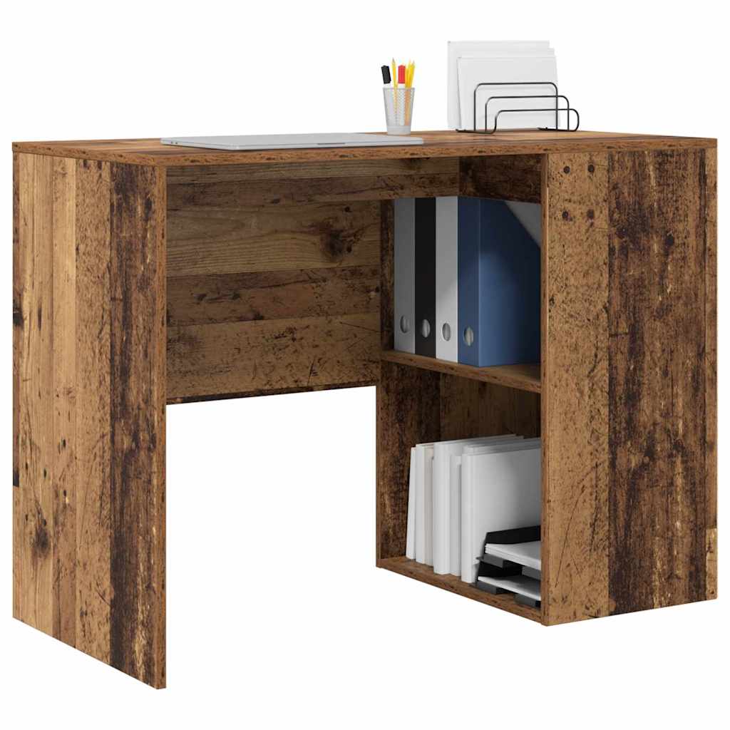 Schreibtisch mit Regal Altholz 102 x 50 x 75 cm Holzwerkstoff