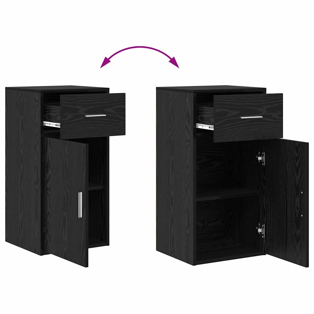 Sideboard Schwarze Eiche 38 x 34,5 x 75 cm Holzwerkstoff