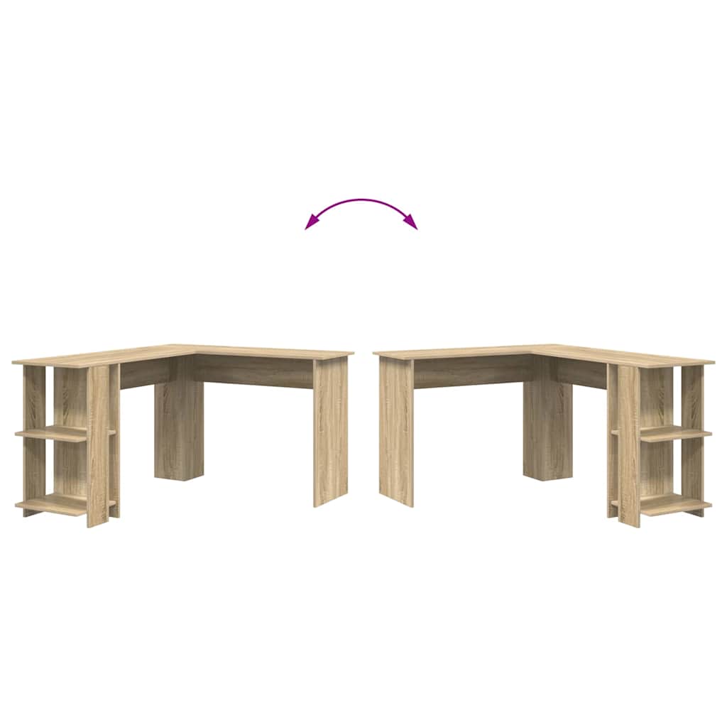 Eckschreibtisch mit Stauraum Sonoma Eiche 140 x 113,5 x 75 cm