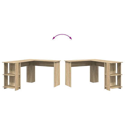 Eckschreibtisch mit Stauraum Sonoma Eiche 140 x 113,5 x 75 cm
