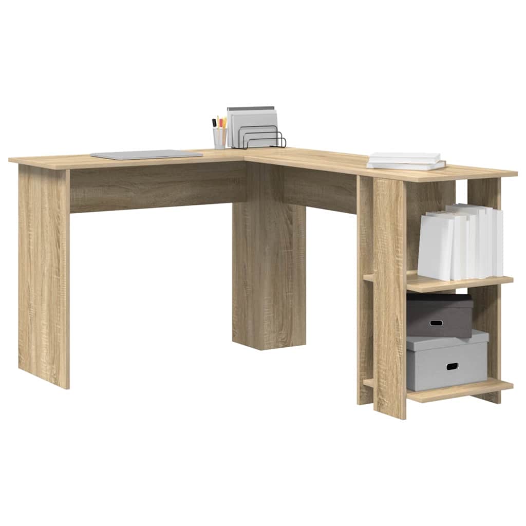 Eckschreibtisch mit Stauraum Sonoma Eiche 140 x 113,5 x 75 cm