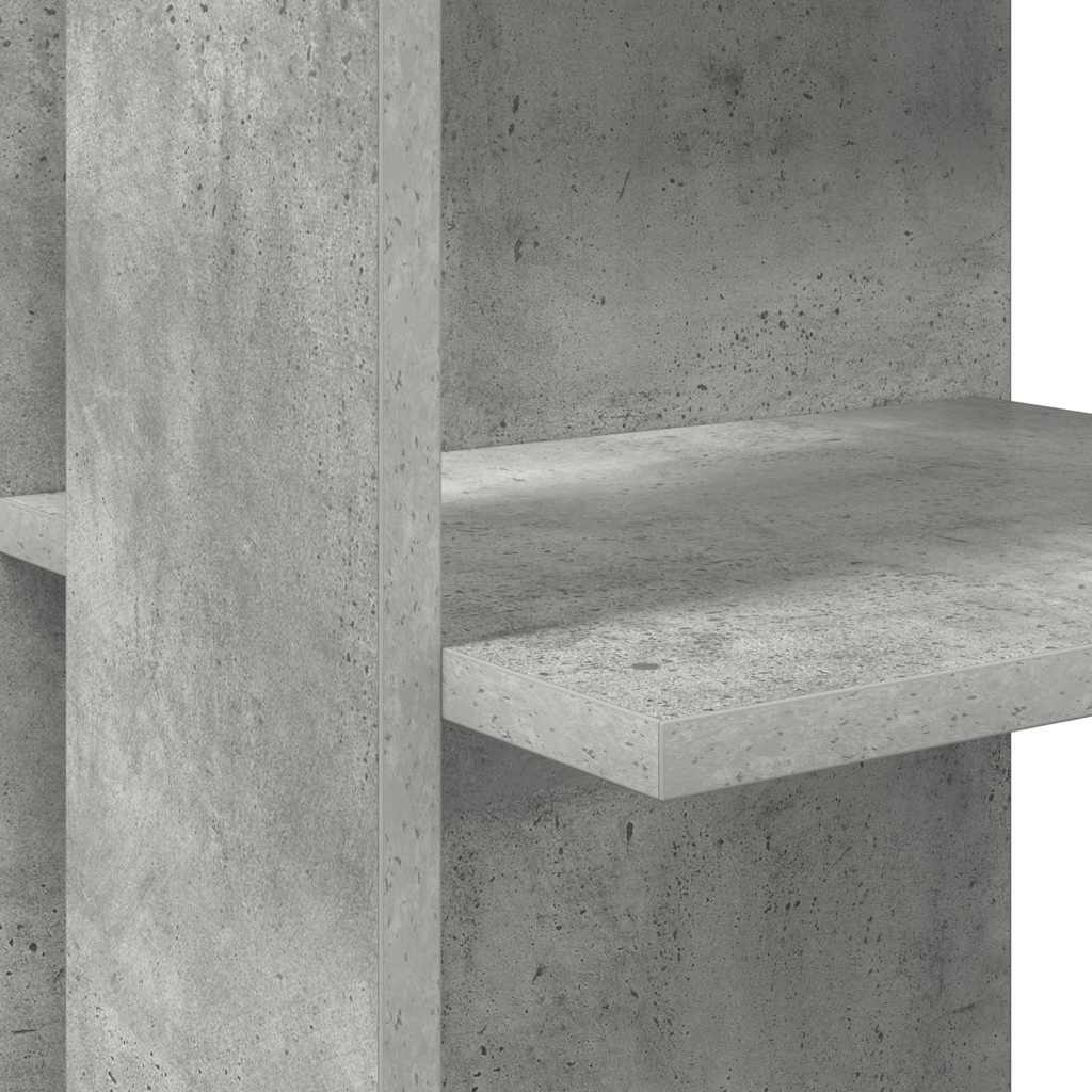 Eckschreibtisch mit Stauraum Betongrau 140 x 113,5 x 75 cm