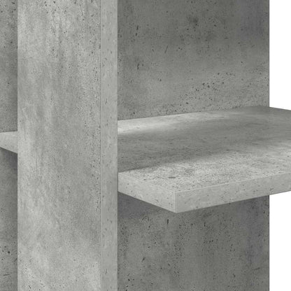 Eckschreibtisch mit Stauraum Betongrau 140 x 113,5 x 75 cm