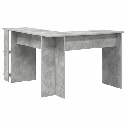 Eckschreibtisch mit Stauraum Betongrau 140 x 113,5 x 75 cm