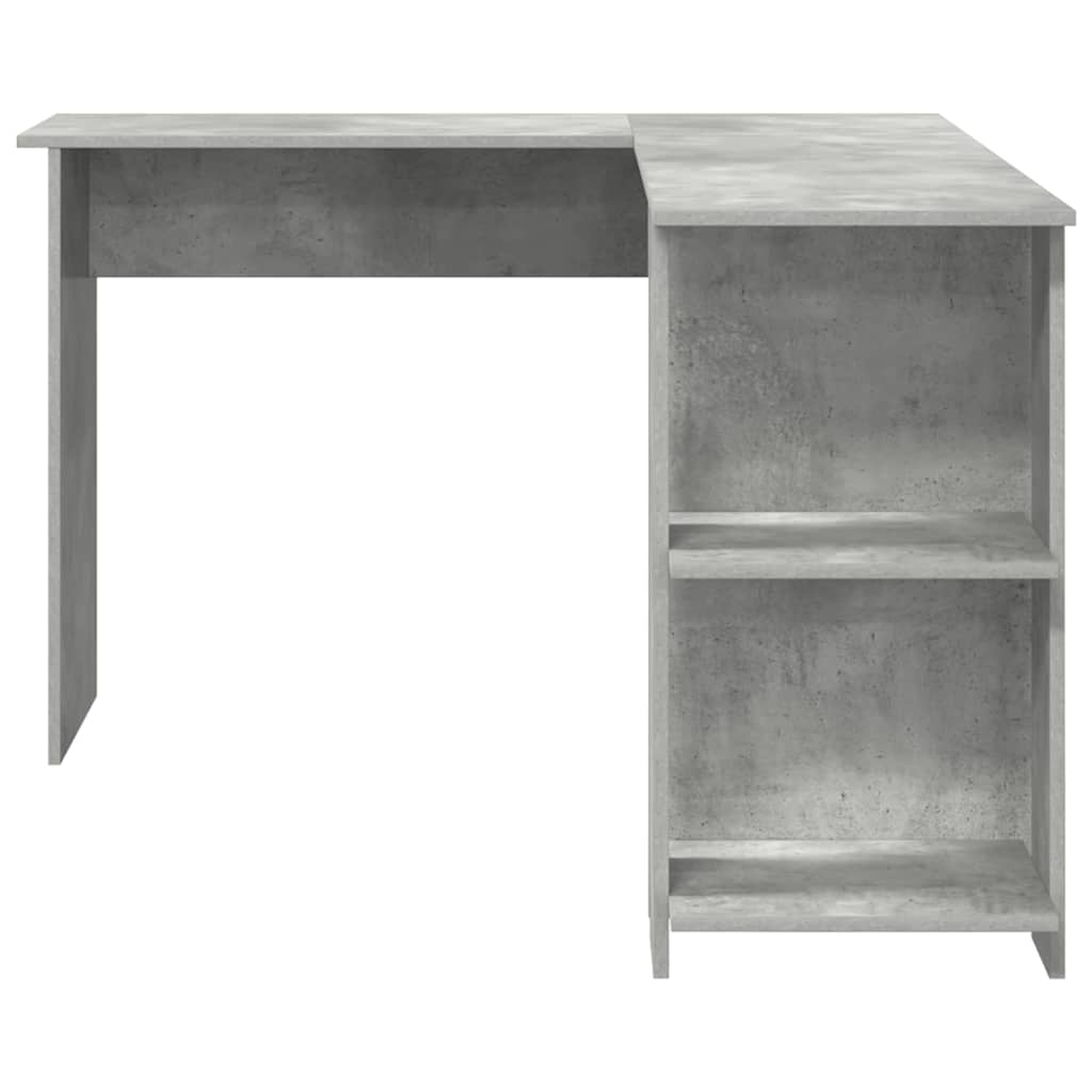 Eckschreibtisch mit Stauraum Betongrau 140 x 113,5 x 75 cm