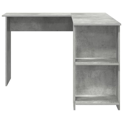 Eckschreibtisch mit Stauraum Betongrau 140 x 113,5 x 75 cm