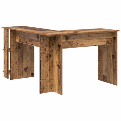 Eckschreibtisch mit Stauraum Altholz 140 x 113,5 x 75 cm