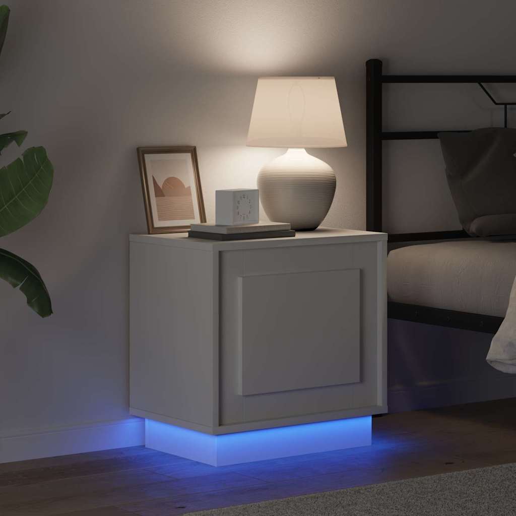 Nachttisch mit Weiß 44 x 34.5 x 45 cm Holzwerkstoff