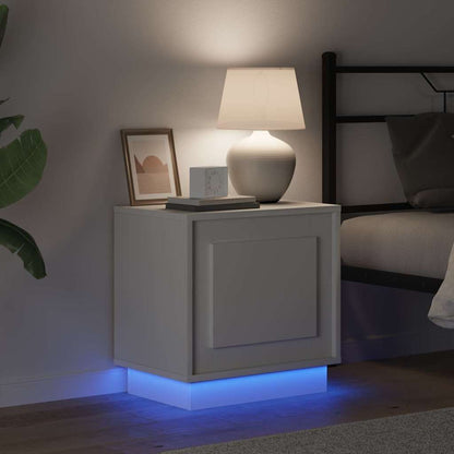 Nachttisch mit Weiß 44 x 34.5 x 45 cm Holzwerkstoff