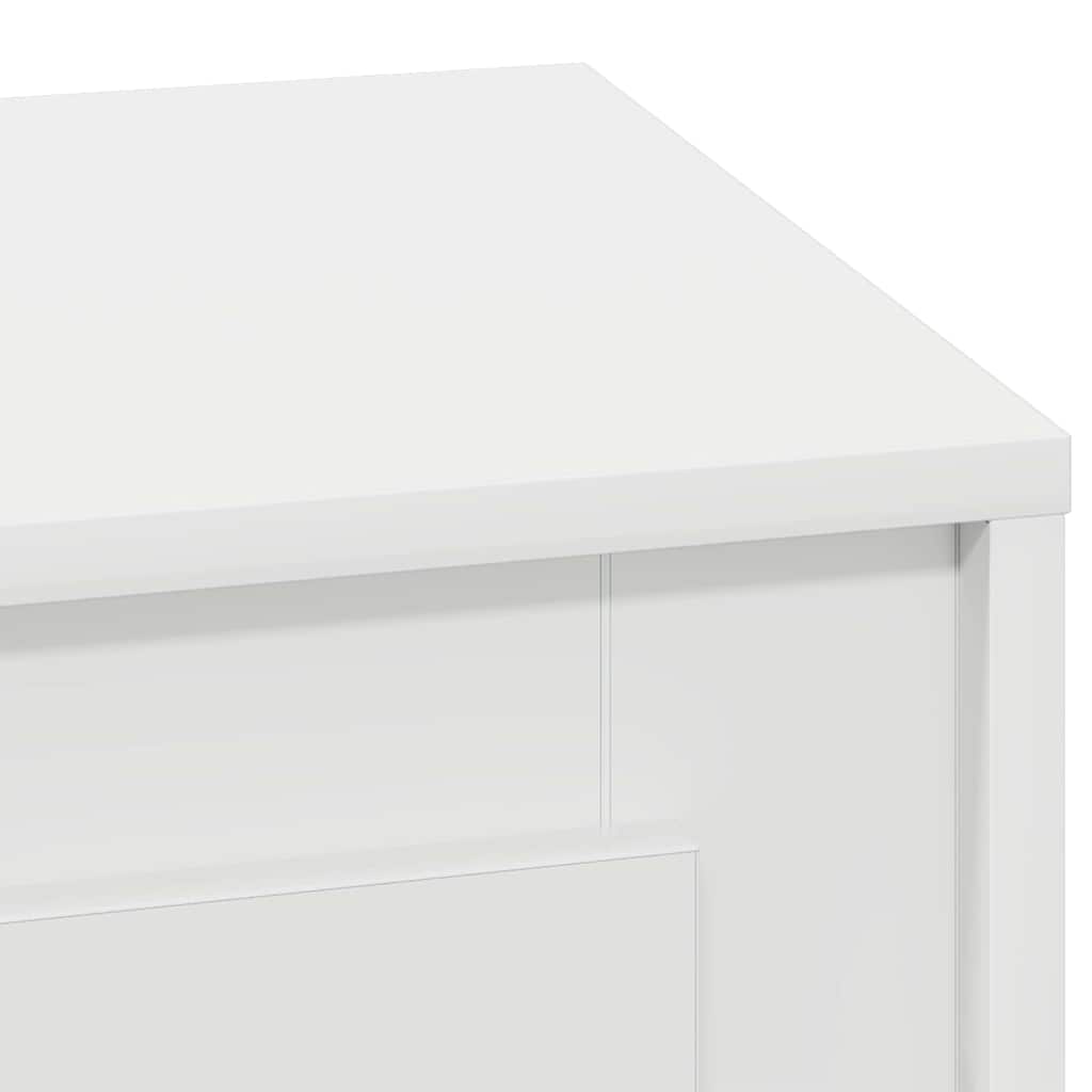 Nachttisch mit 2 pcs Weiß 44 x 34.5 x 45 cm Holzwerkstoff