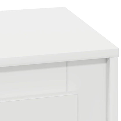Nachttisch mit 2 pcs Weiß 44 x 34.5 x 45 cm Holzwerkstoff