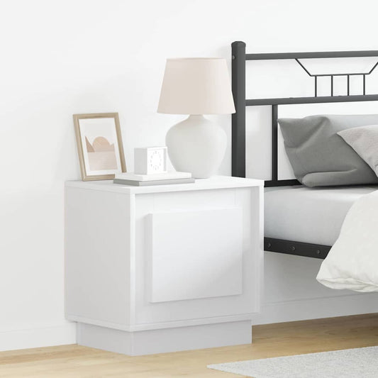Nachttisch mit 2 pcs Weiß 44 x 34.5 x 45 cm Holzwerkstoff