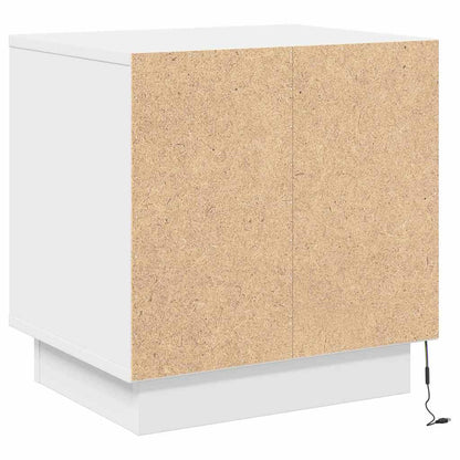 Nachttisch mit 2 pcs Weiß 44 x 34.5 x 45 cm Holzwerkstoff