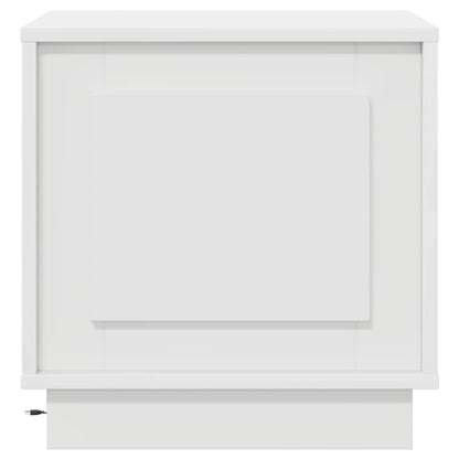 Nachttisch mit 2 pcs Weiß 44 x 34.5 x 45 cm Holzwerkstoff