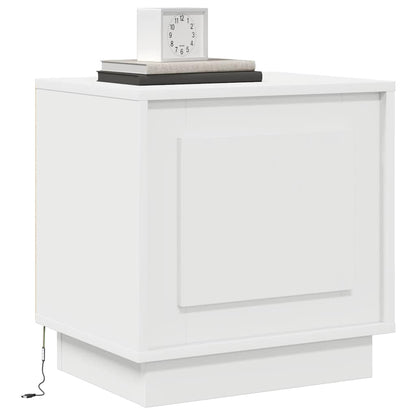 Nachttisch mit 2 pcs Weiß 44 x 34.5 x 45 cm Holzwerkstoff