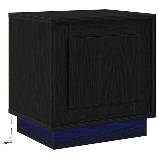 Nachttisch mit Schwarz 44 x 34.5 x 45 cm Holzwerkstoff