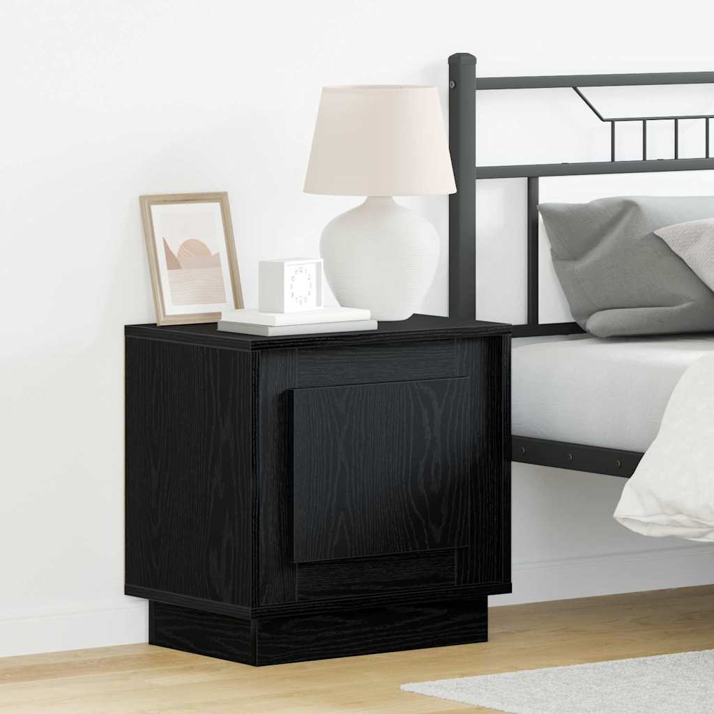 Nachttisch mit 2 pcs Schwarz 44 x 34.5 x 45 cm Holzwerkstoff