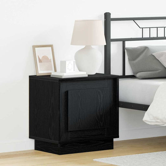 Nachttisch mit 2 pcs Schwarz 44 x 34.5 x 45 cm Holzwerkstoff