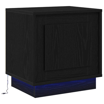 Nachttisch mit 2 pcs Schwarz 44 x 34.5 x 45 cm Holzwerkstoff