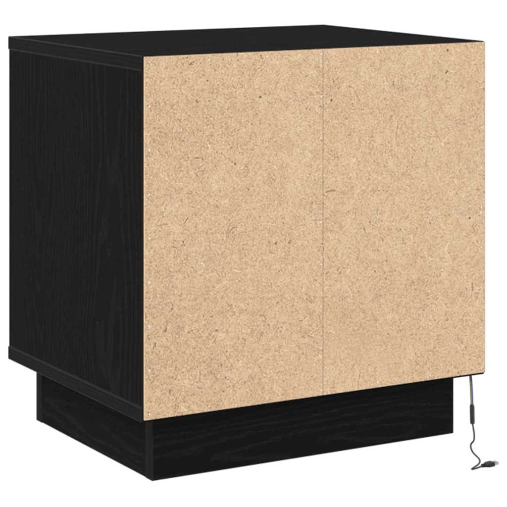 Nachttisch mit 2 pcs Schwarz 44 x 34.5 x 45 cm Holzwerkstoff
