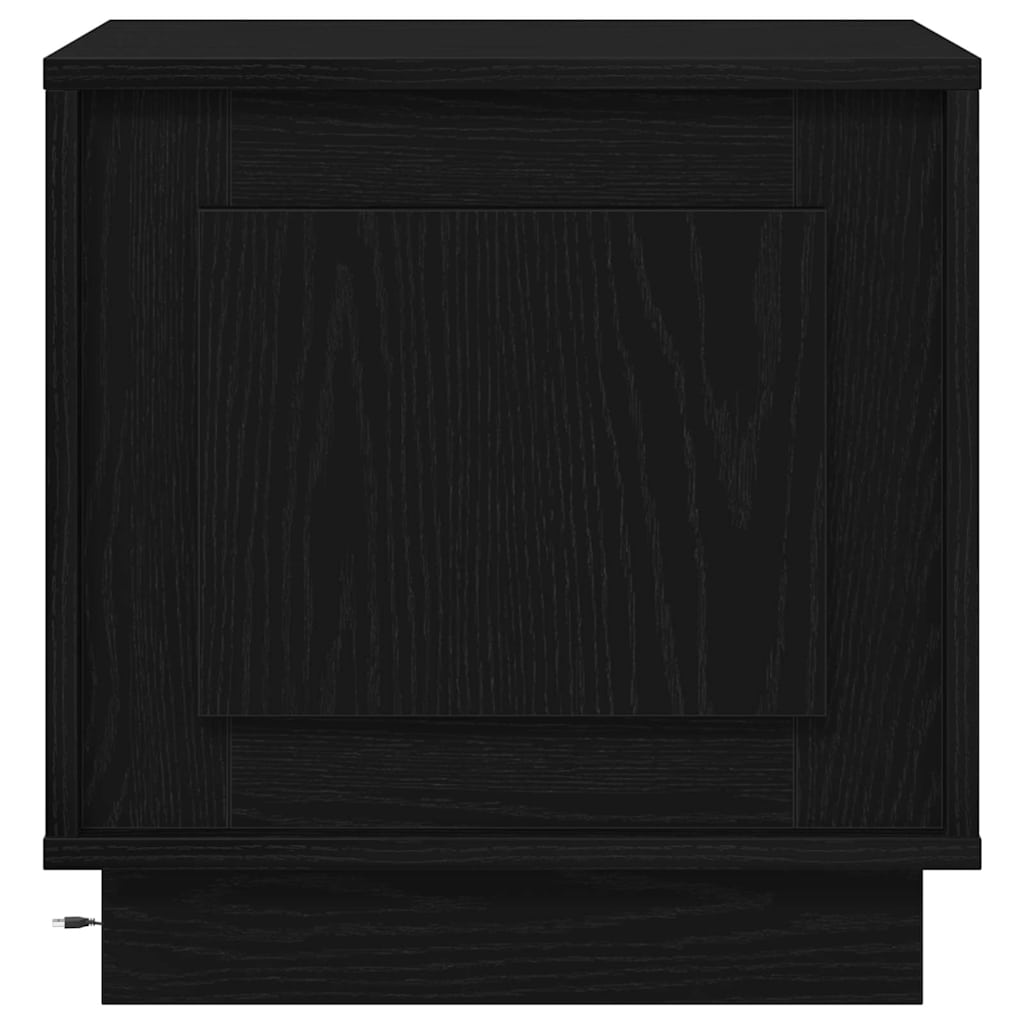 Nachttisch mit 2 pcs Schwarz 44 x 34.5 x 45 cm Holzwerkstoff