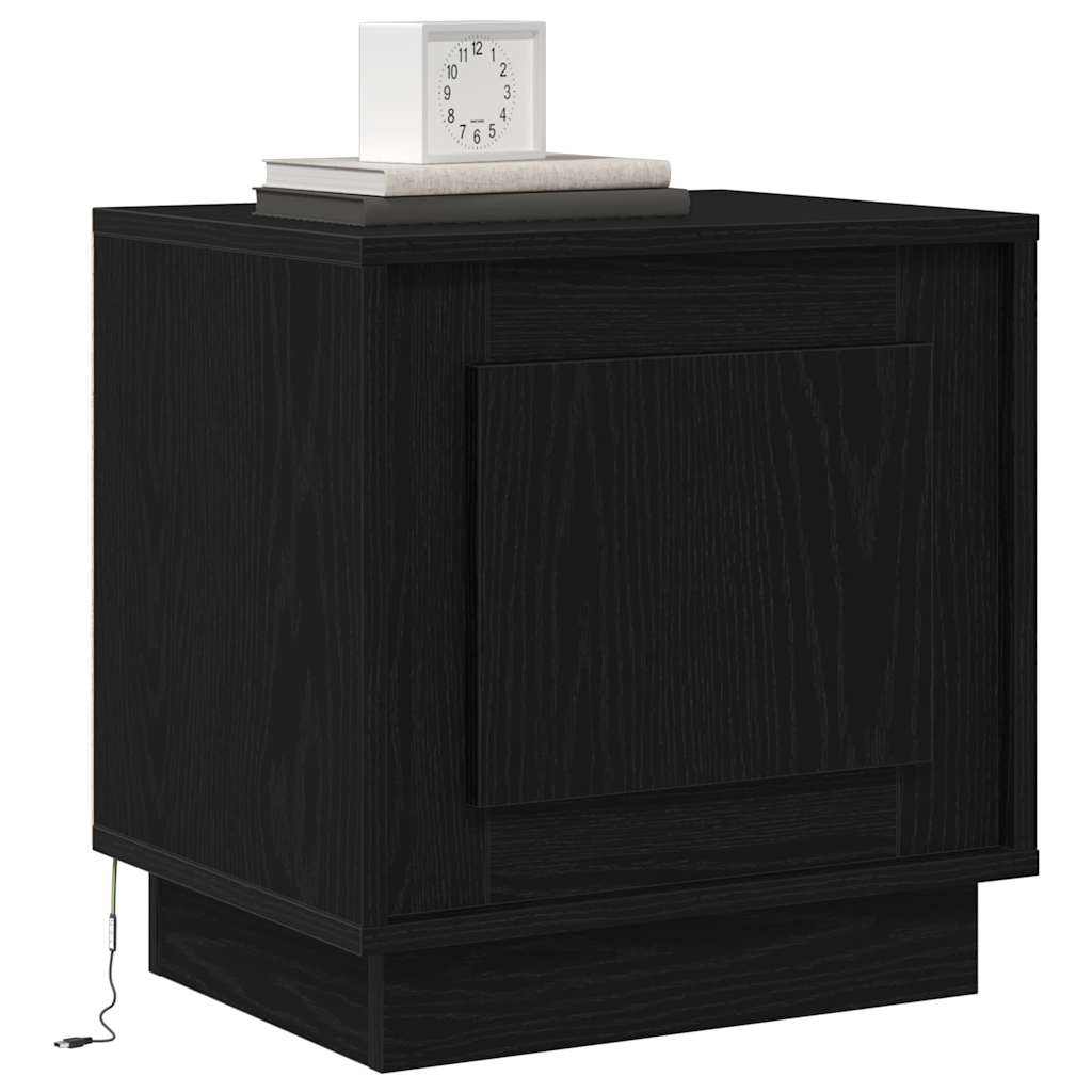 Nachttisch mit 2 pcs Schwarz 44 x 34.5 x 45 cm Holzwerkstoff