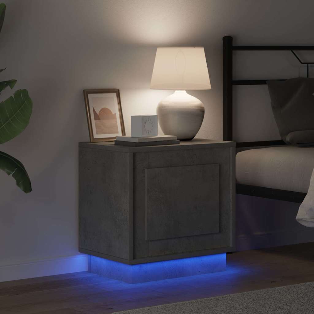 Nachttisch mit Betongrau 44 x 34.5 x 45 cm Holzwerkstoff