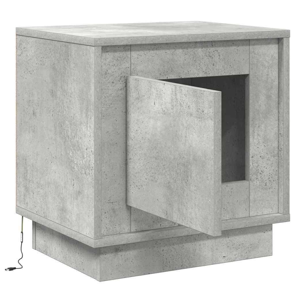 Nachttisch mit Betongrau 44 x 34.5 x 45 cm Holzwerkstoff