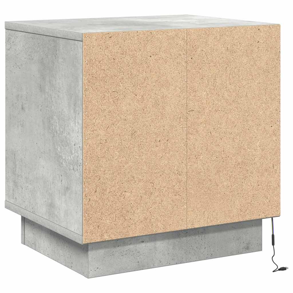 Nachttisch mit Betongrau 44 x 34.5 x 45 cm Holzwerkstoff