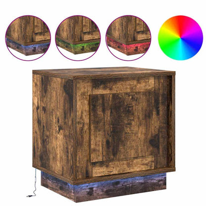 Nachttisch Geräucherte Eiche 44 x 34.5 x 45 cm Holzwerkstoff
