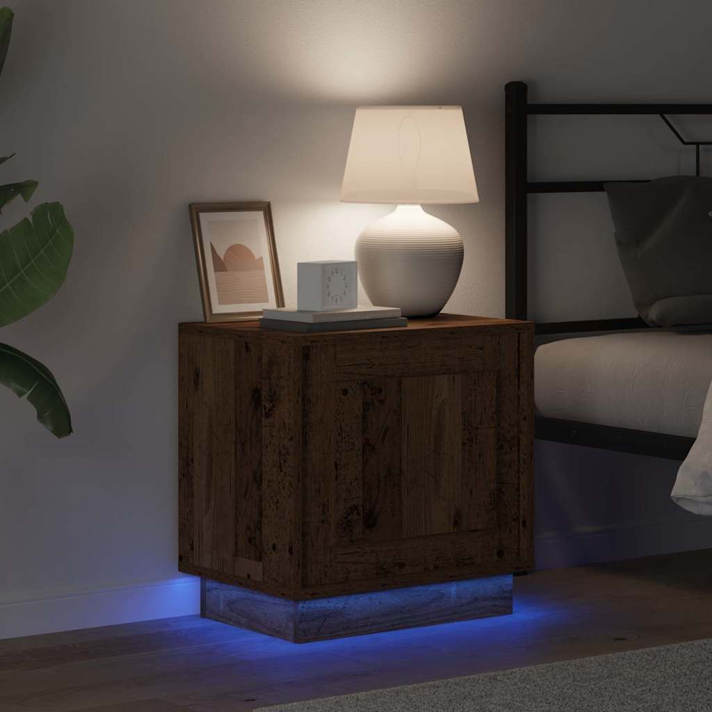 Nachttisch mit Altholz 44 x 34.5 x 45 cm Holzwerkstoff