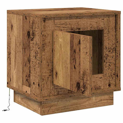 Nachttisch mit Altholz 44 x 34.5 x 45 cm Holzwerkstoff